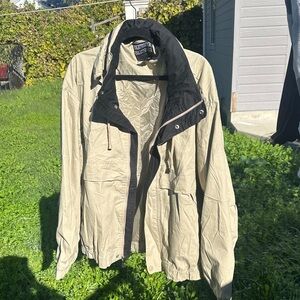 Knightsbridge Beige Jacket with Black Accents